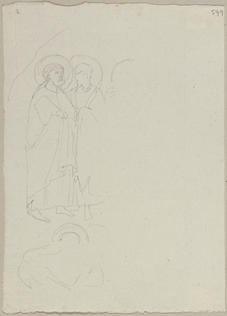 Aus dem Langschiff der oberen Kirche von San Francesco in Assisi, Johann Anton Ramboux, after Cimabue