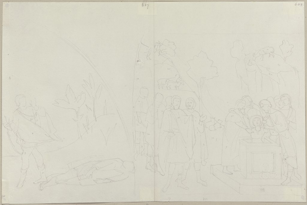 Joseph und seine Brüder, Johann Anton Ramboux, nach Cimabue