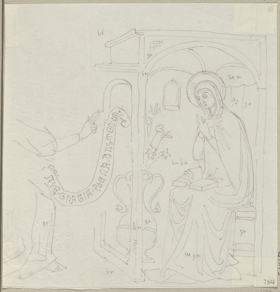 Fragment in der zerfallenen Kirche S. Angelo bei Orvieto, Johann Anton Ramboux