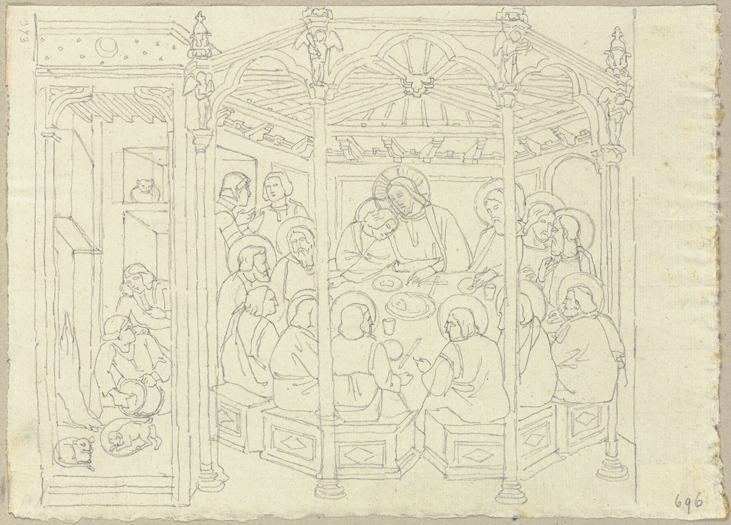 The Last Supper, Johann Anton Ramboux, after Puccio Capanna