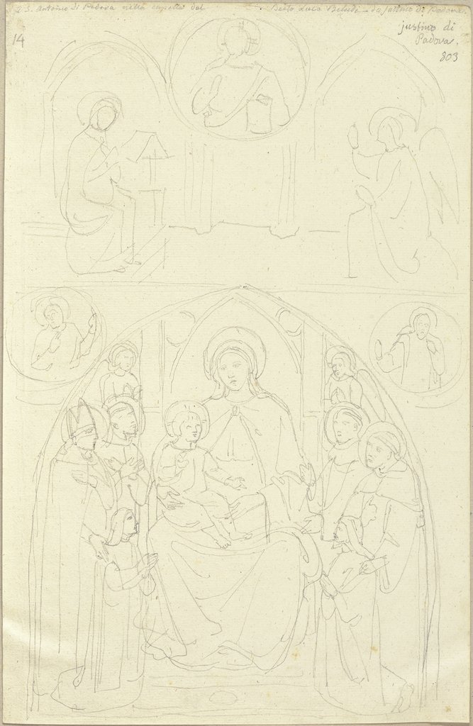 In der Kapelle des Beato Luca Beludi in S. Antonio zu Padua, Johann Anton Ramboux, nach Giusto de' Menabuoi