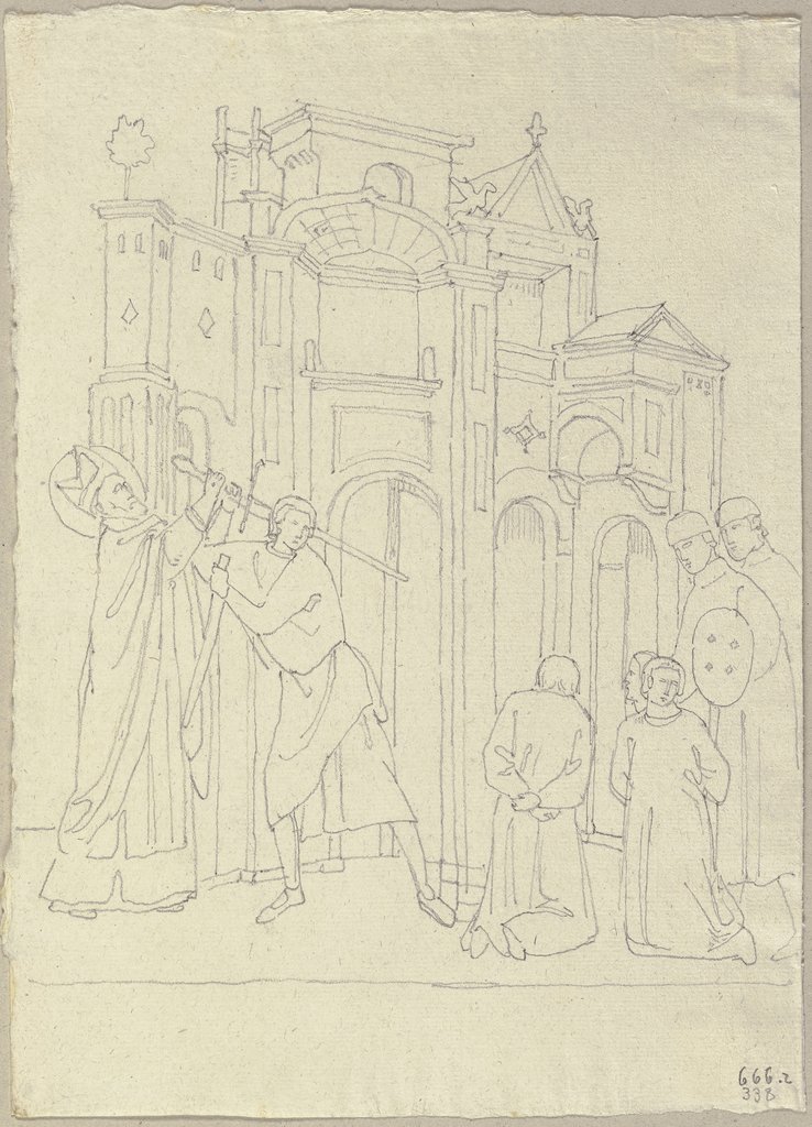 Geschichte des heiligen Nikolaus in der Kapelle des Heiligen in S. Francesco zu Assisi, Johann Anton Ramboux, nach Stefano Fiorentino