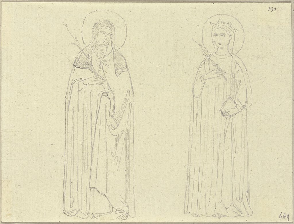 An der Bogenwölbung in S. Francesco zu Assisi, Johann Anton Ramboux, after Stefano Fiorentino