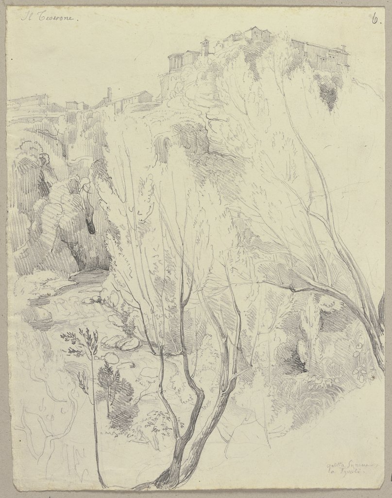 Die Grotte der Sirenen und der Tempel der Sibylla Tiburtina, Johann Anton Ramboux