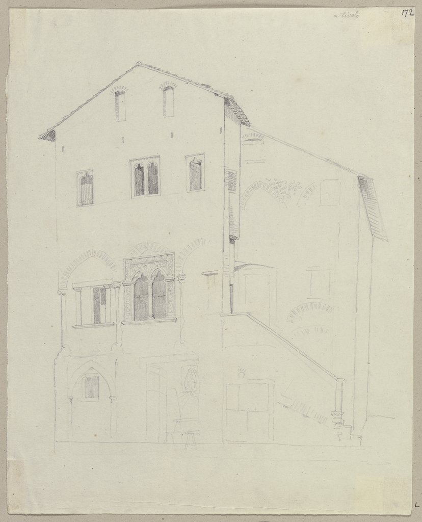 Ein Haus aus dem Mittelalter in Tivoli, Johann Anton Ramboux