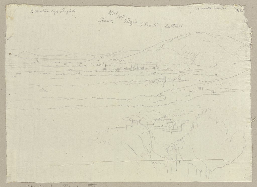 Blick auf das Tal Umbriens von Trevi aus, Johann Anton Ramboux
