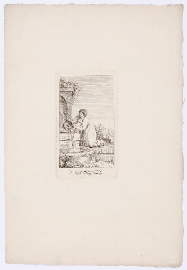 Frau am Brunnen, Friedrich Rehberg
