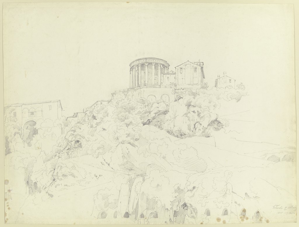 Der Tempel der Vesta und S. Giorgio in Tivoli, Carl Morgenstern