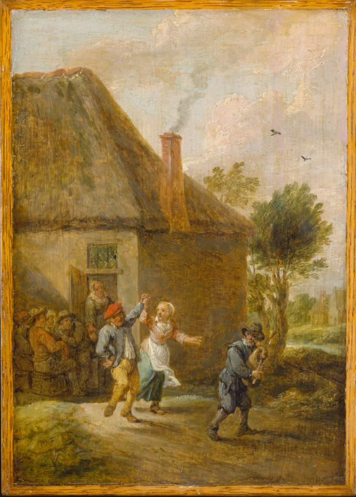 Tanzende Bauern vor einem Wirtshaus, David Teniers d. J.
