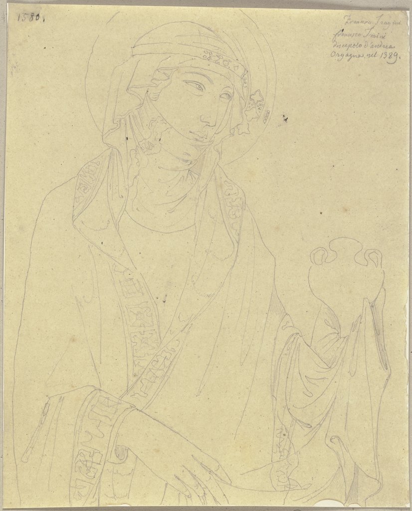 Die hl. Lucia nach der Predella des Polyptichons der Hl. Katharina von Alexandrien, Johann Anton Ramboux, nach Simone Martini;   zugeschrieben