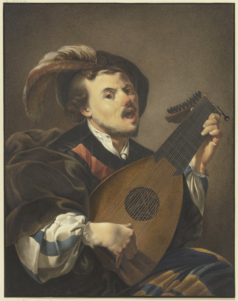 Ein Lautenspieler, Johann Friedrich Morgenstern, nach Hendrick ter Brugghen