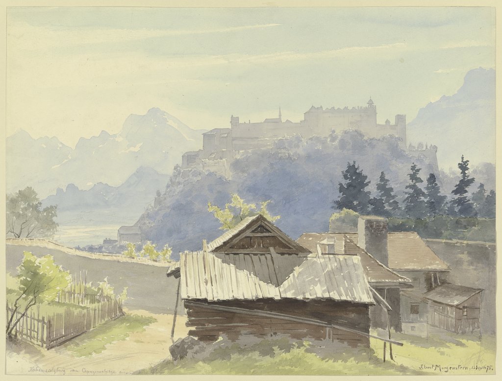 Hohensalzburg vom Kapuzinerberg aus gesehen, Ernst Morgenstern