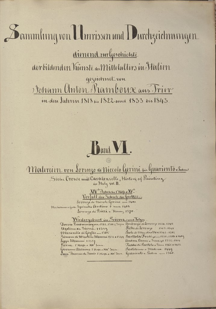 Sammlung von Umrissen und Durchzeichnungen, Band 6, Johann Anton Ramboux