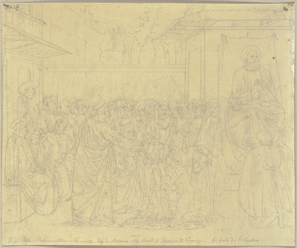 Aus dem Leben der Heiligen Petrus und Paulus in Santa Maria del Carmine in Florenz, Johann Anton Ramboux, after Masaccio