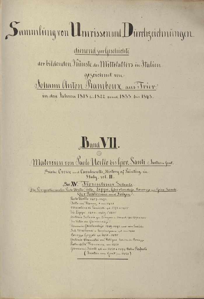 Sammlung von Umrissen und Durchzeichnungen, Band 7, Johann Anton Ramboux