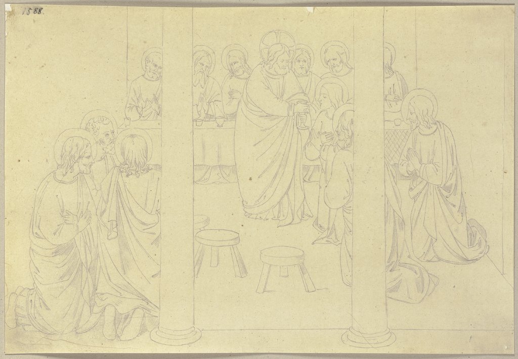Temperabild in der Galerie der Akademie zu Florenz, Johann Anton Ramboux, after Fra Angelico