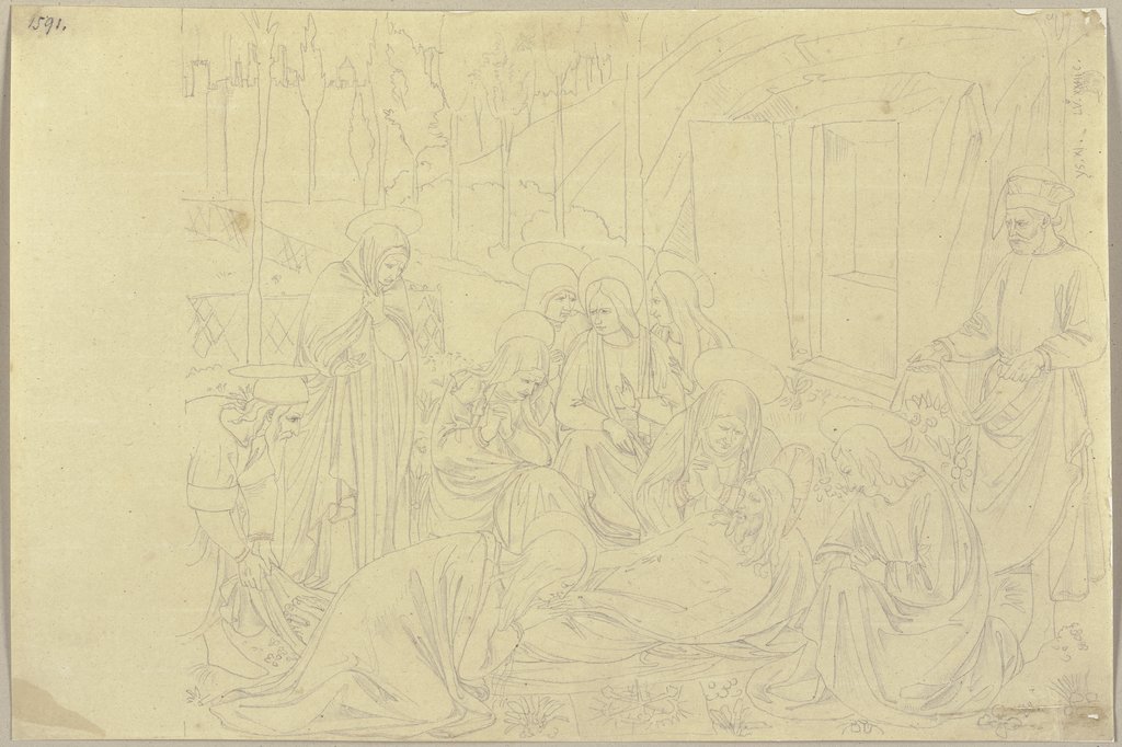In der Galerie der Akademie von Florenz, Johann Anton Ramboux, nach Fra Angelico