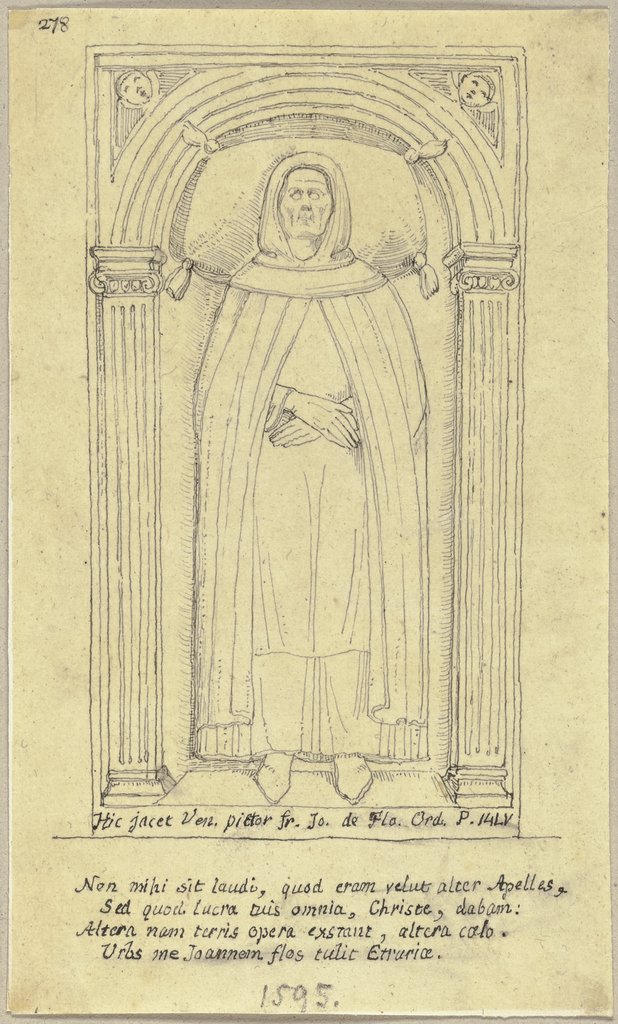 Grabmal des Fra Angelico da Fiesole in Santa Maria sopra Minerva in Rom, Johann Anton Ramboux