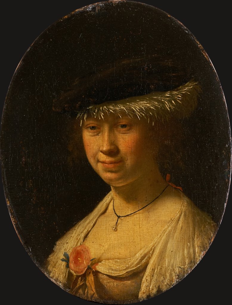 Bildnis einer Frau mit Barett, Frans van Mieris d. Ä.