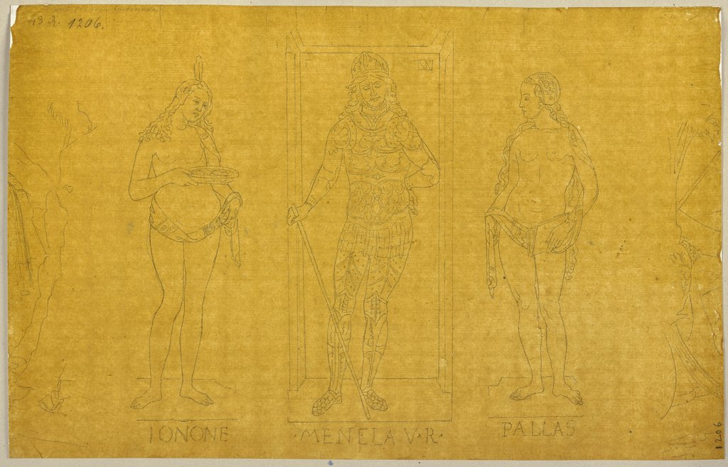 Figuren aus der griechischen Mythologie, Johann Anton Ramboux, nach Tommaso Ghirlandajo;   ?