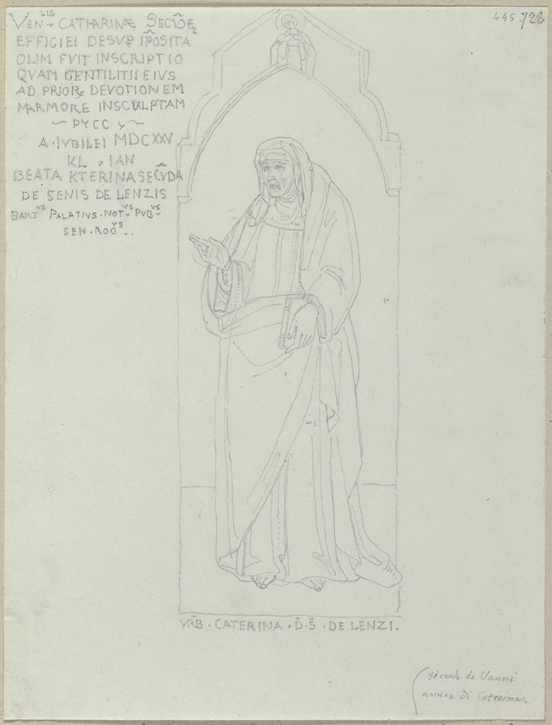 Nach der Effigie der Katharina von Siena (?), Johann Anton Ramboux, nach Andrea di Vanni d'Andrea Salvani