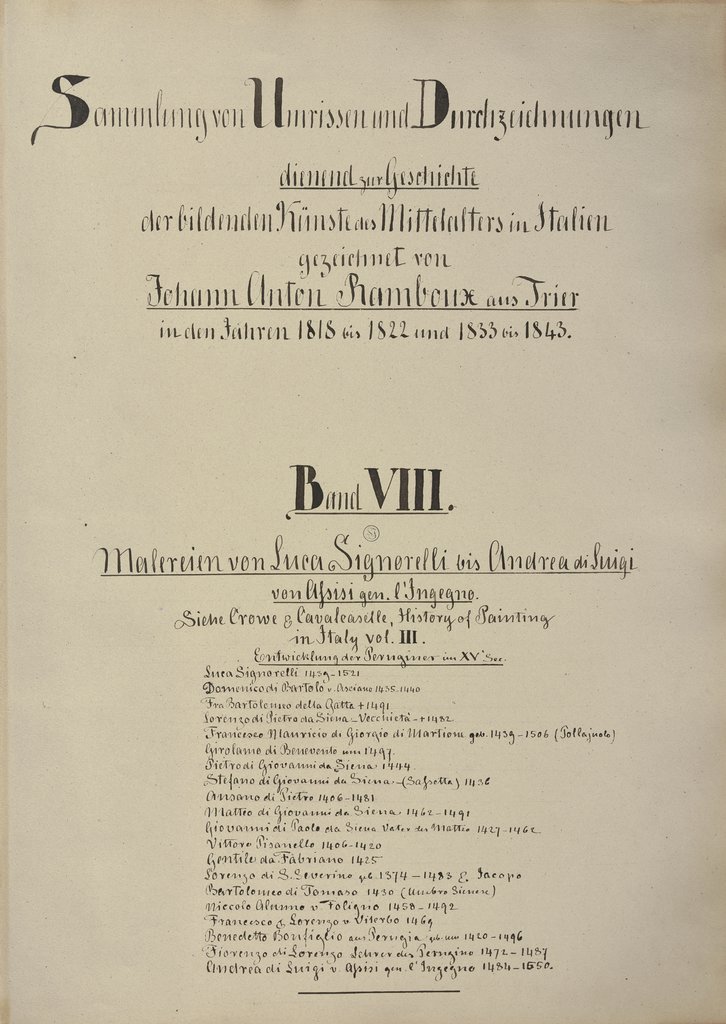 Sammlung von Umrissen und Durchzeichnungen, Band 8, Johann Anton Ramboux