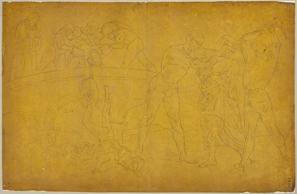 Das Martyrium des Pietro Parenzo, nach Luca Signorelli, Johann Anton Ramboux, after Luca Signorelli