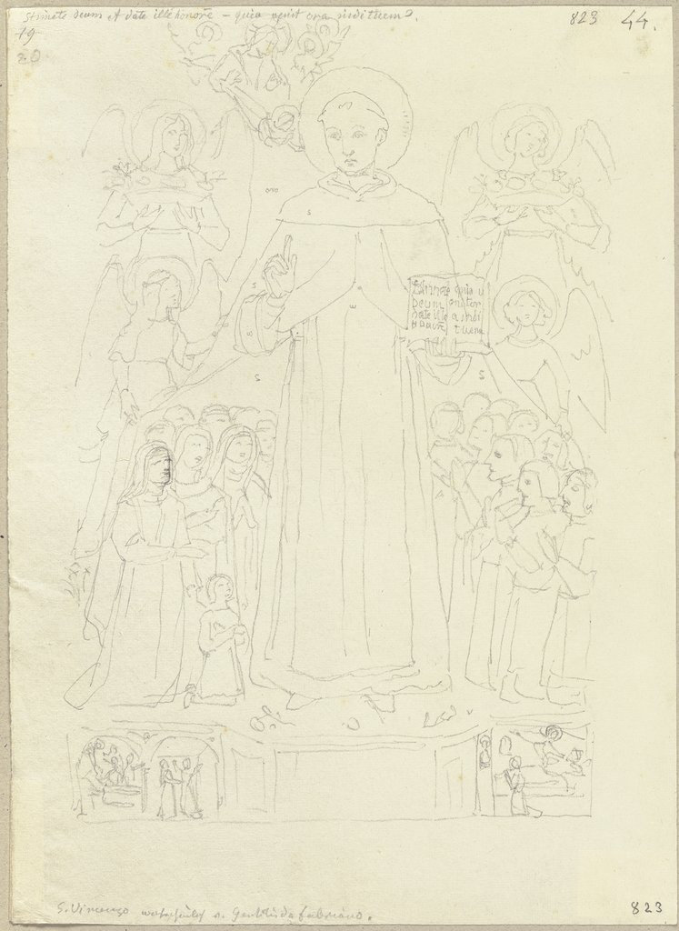 Vinzenz von Saragossa, in San Domenico bei Gubbio, Johann Anton Ramboux, after Gentile da Fabriano
