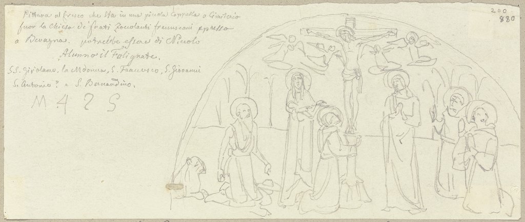 Fresko bei Bevagna, Johann Anton Ramboux, Art des and nach Niccolò di Liberatore