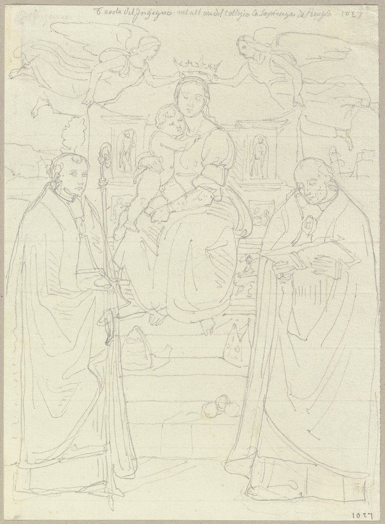Tafel in der Kapelle des Collegio della Sapienza in Perugia, Johann Anton Ramboux, after Andrea di Luigi Ingegno