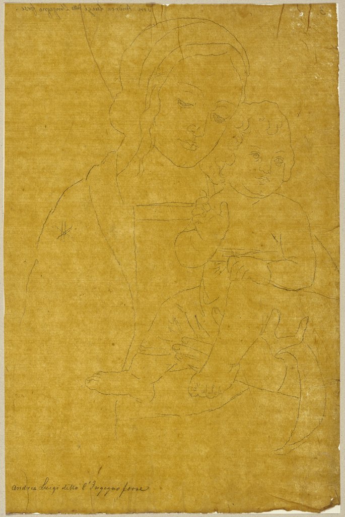 Maria mit Jesuskind, Johann Anton Ramboux, nach Andrea di Luigi Ingegno