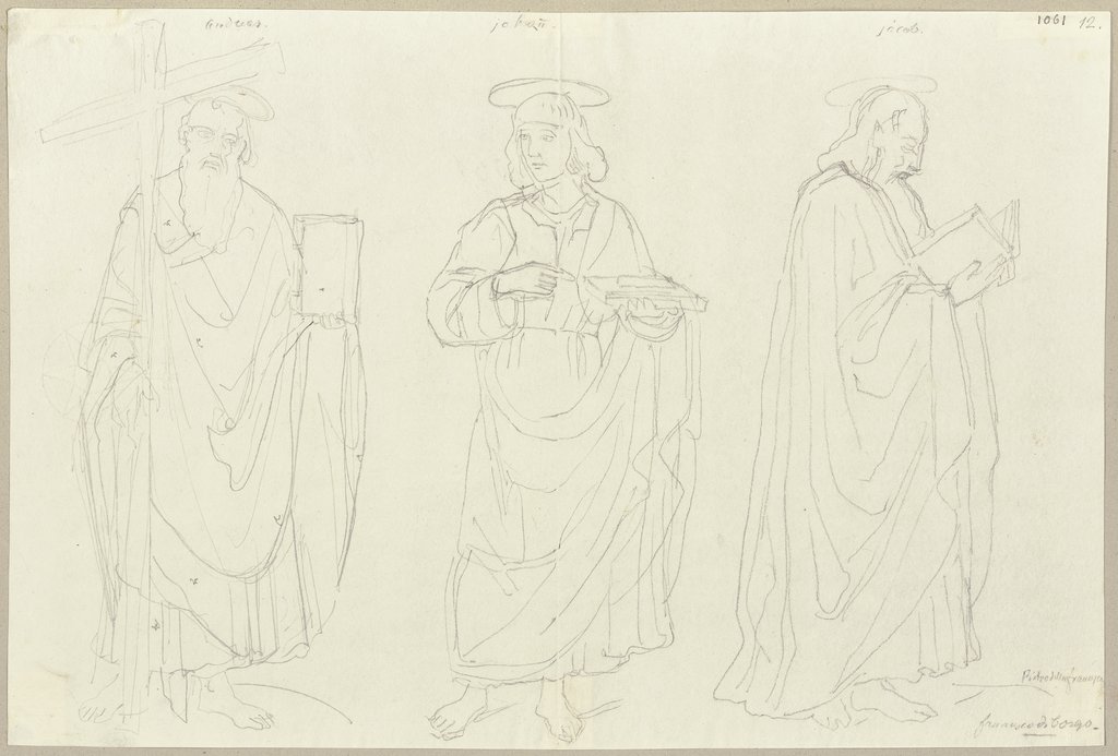 Auf einer Tafel in der Sakristei des Domes zu Urbino (?), Johann Anton Ramboux, after Francesco del Borgo