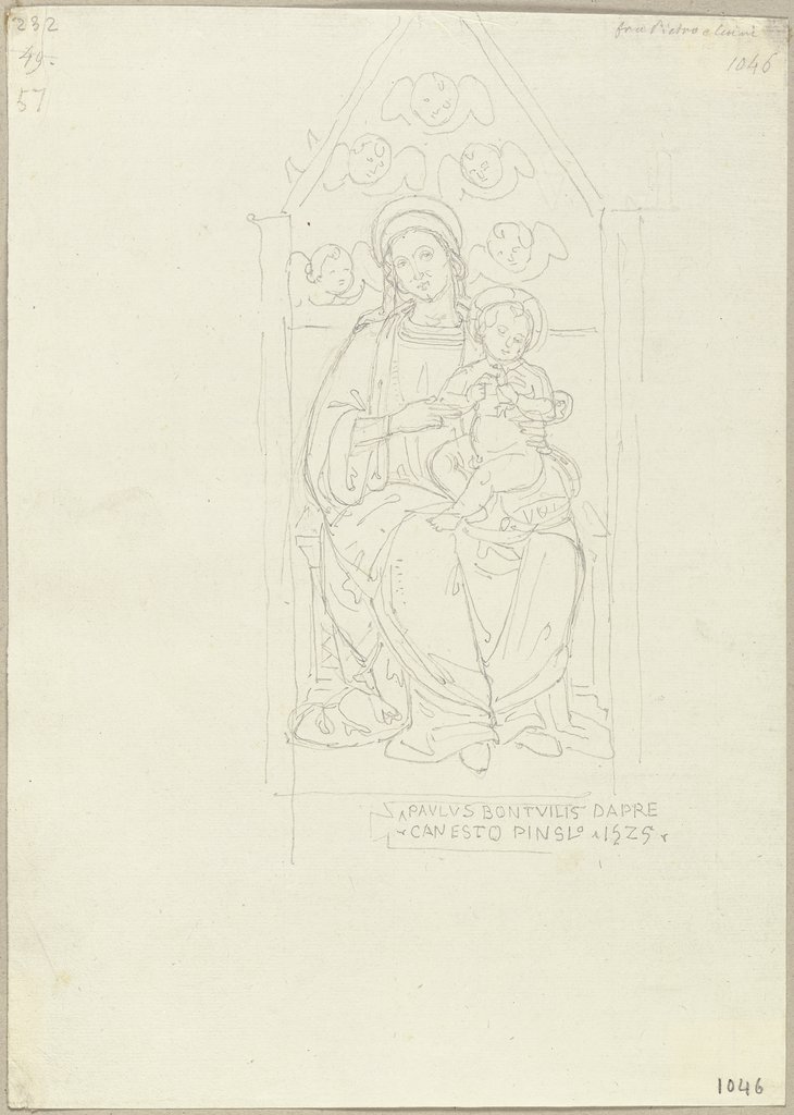 Madonna and Child on a Throne, Johann Anton Ramboux