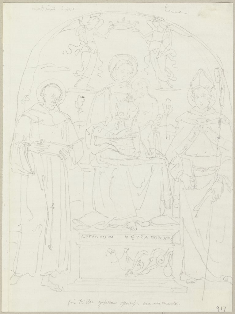 Eine Maestà, Madonna della Luca genannt (?), Johann Anton Ramboux, after Pietro Perugino;   ?