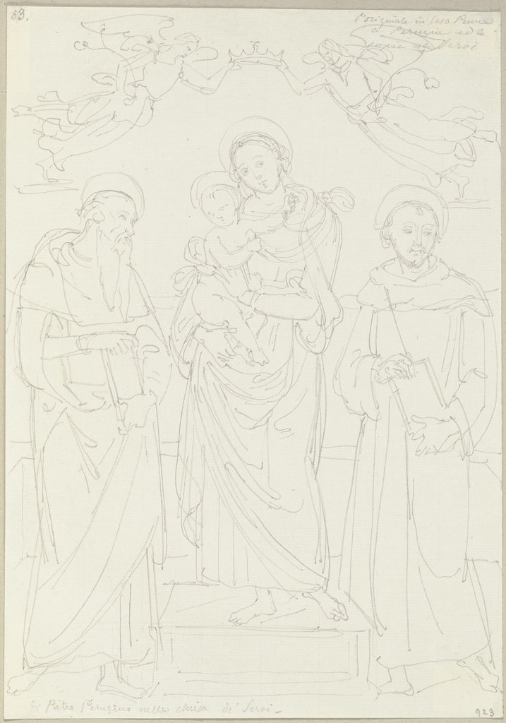 Nach einer Tafel in der Servitenkirche Santa Maria Nuova in Perugia, Johann Anton Ramboux, nach Pietro Perugino