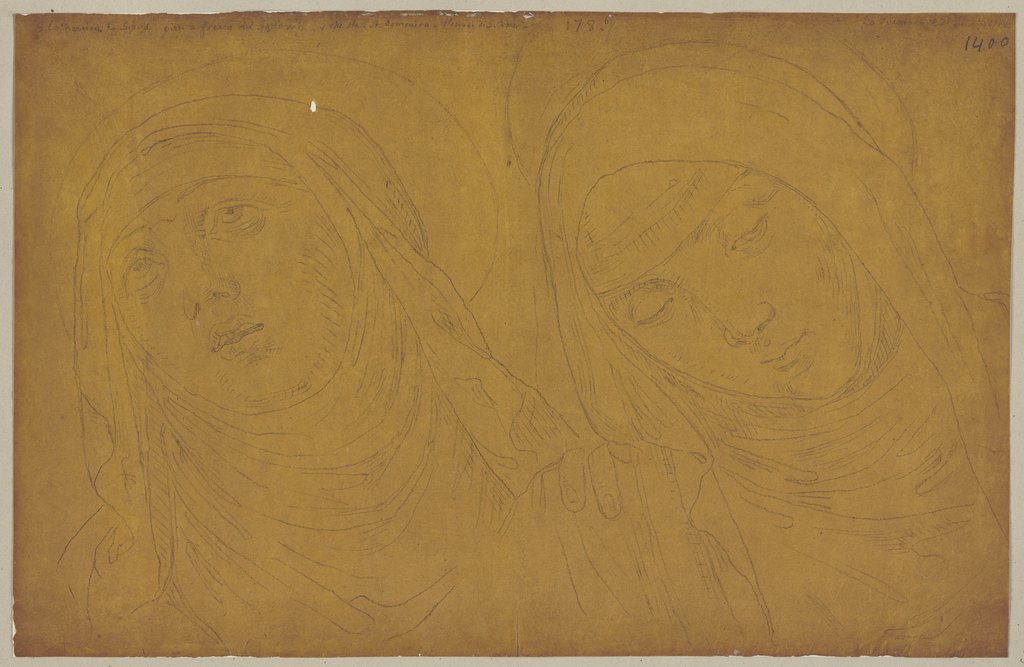 Der Kopf der Heiligen Katharina von Siena, nach Sodoma, Johann Anton Ramboux, nach Sodoma
