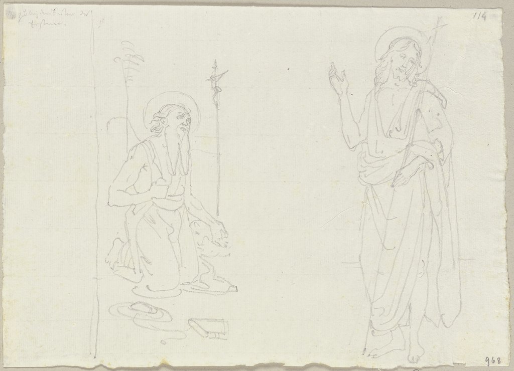Zu der Maestà bei San Fortunato bei Montefalco, Johann Anton Ramboux, nach Pietro Perugino;  Schule