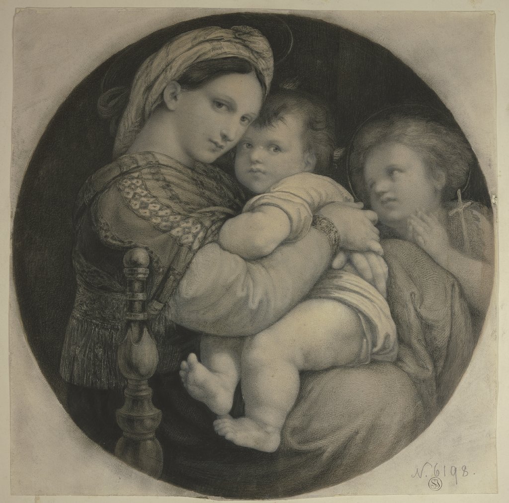 Raffaels  „Madonna della Sedia“, Eugen Eduard Schäffer, after Raphael