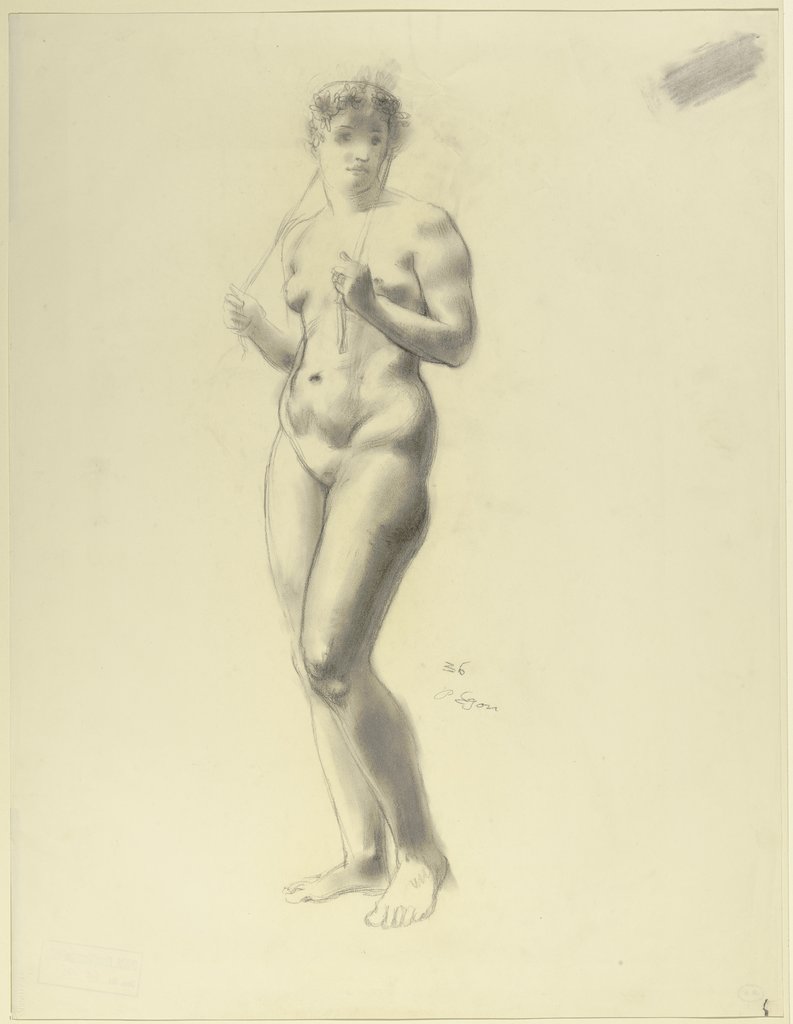 Standing female nude, Paul Egon Schiffers