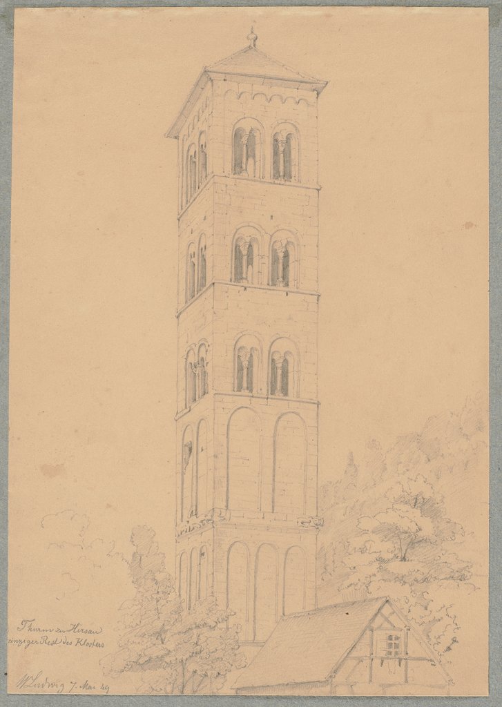 Nordturm (Eulenturm) des Klosters Sankt Peter und Paul in Hirsau, Friedrich Wilhelm Ludwig