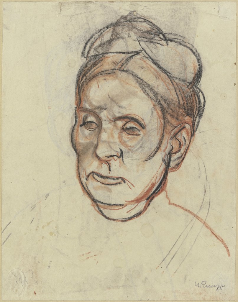 Studie nach einer alten Frau (Kopf), Wilhelm Runze