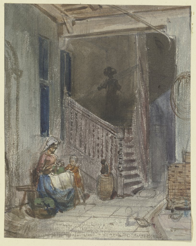 Yard with staircase, Philipp Rumpf