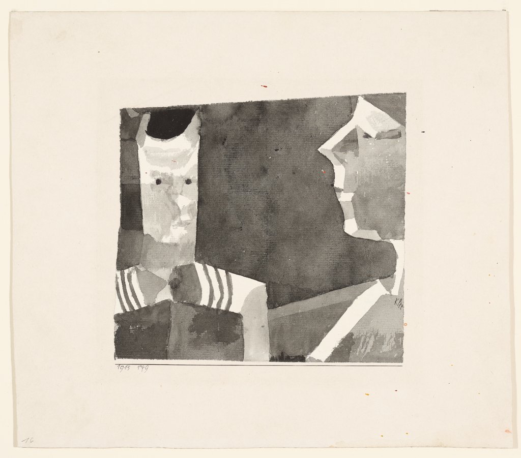 Portrait Scizze ‚Tante u. Neffe‘, Paul Klee