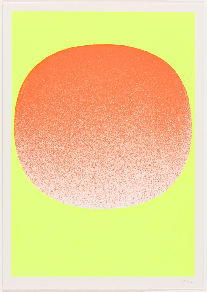 Variation Runde Farbe V / orange auf gelb, Rupprecht Geiger