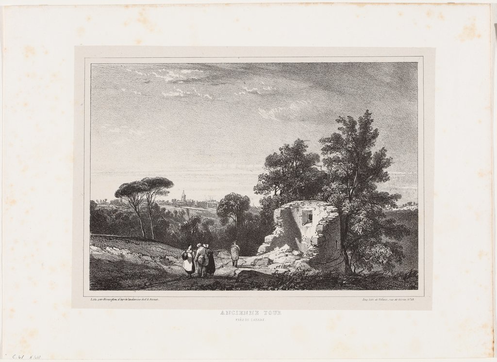 Ancienne Tour près de Lanark, Richard Parkes Bonington, François Alexandre Pernot