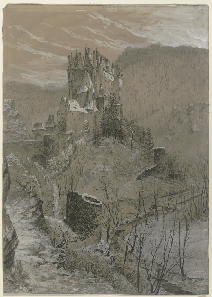 Eltz castle in the winter, Bernhard Mannfeld
