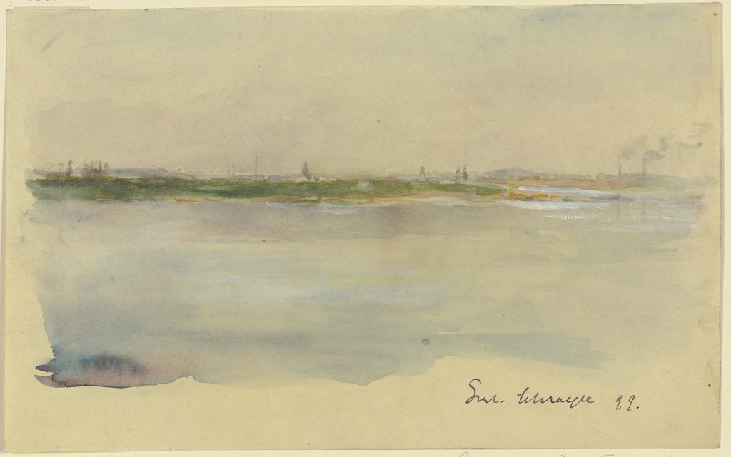 City at the riverside, Gustav Schraegle