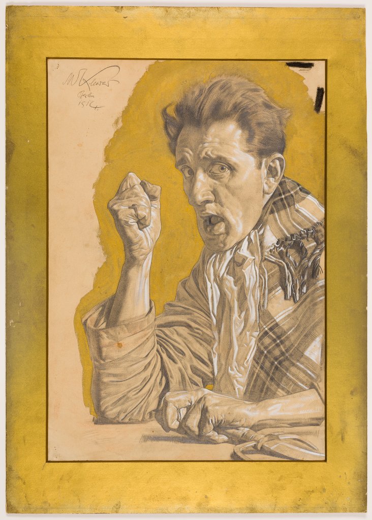 Self-Portrait with Raised Fist, Maximilian Klewer