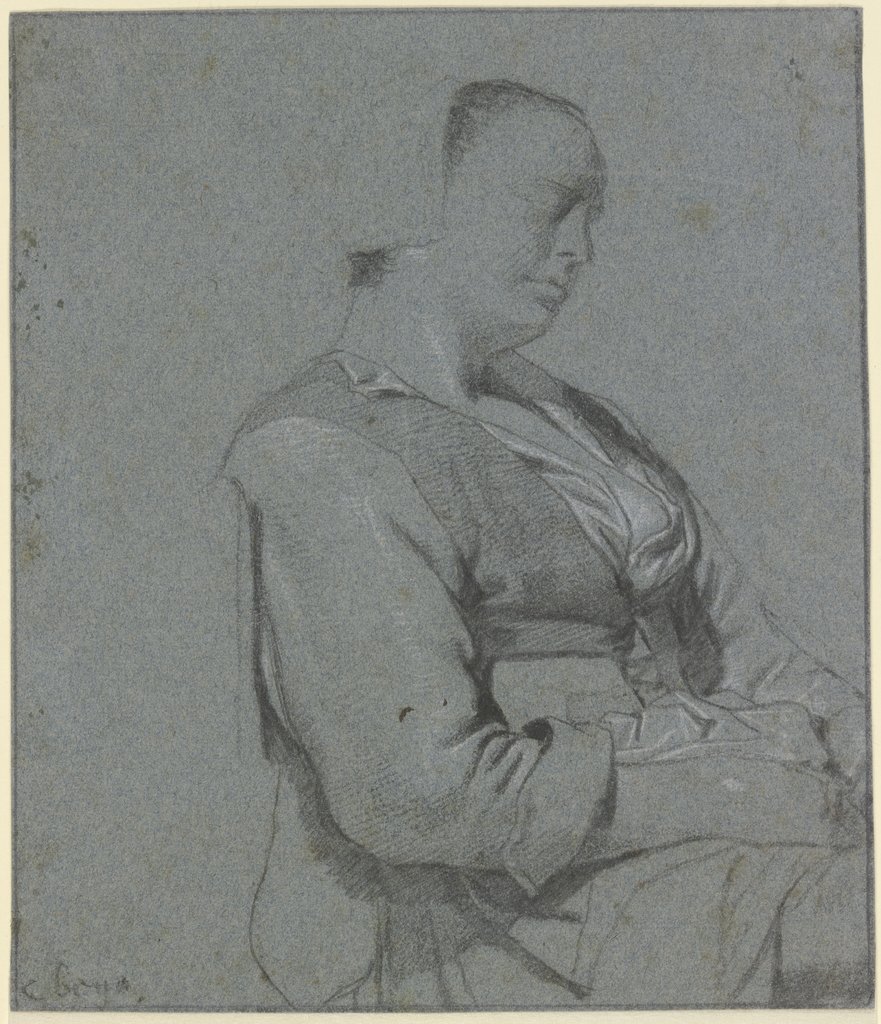 Schlafende Frau nach rechts, Cornelis Pietersz. Bega