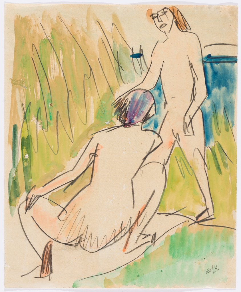 Two Nudes at the Sea—Fehmarn, Ernst Ludwig Kirchner